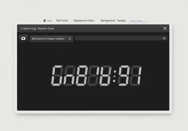 DigitalClock.cc interface with customization options.