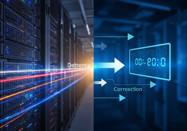 Data flow in a network with latency compensation.