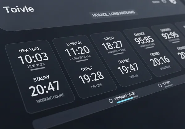 显示同步数字时钟的仪表盘