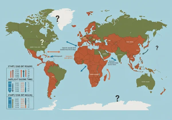 World map showing confusing DST changes